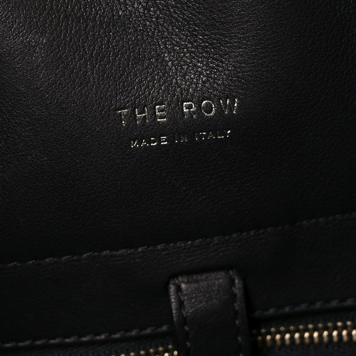 The Row Polished Saddle Calfskin Soft Margaux Belt 15 Black 6 of 9