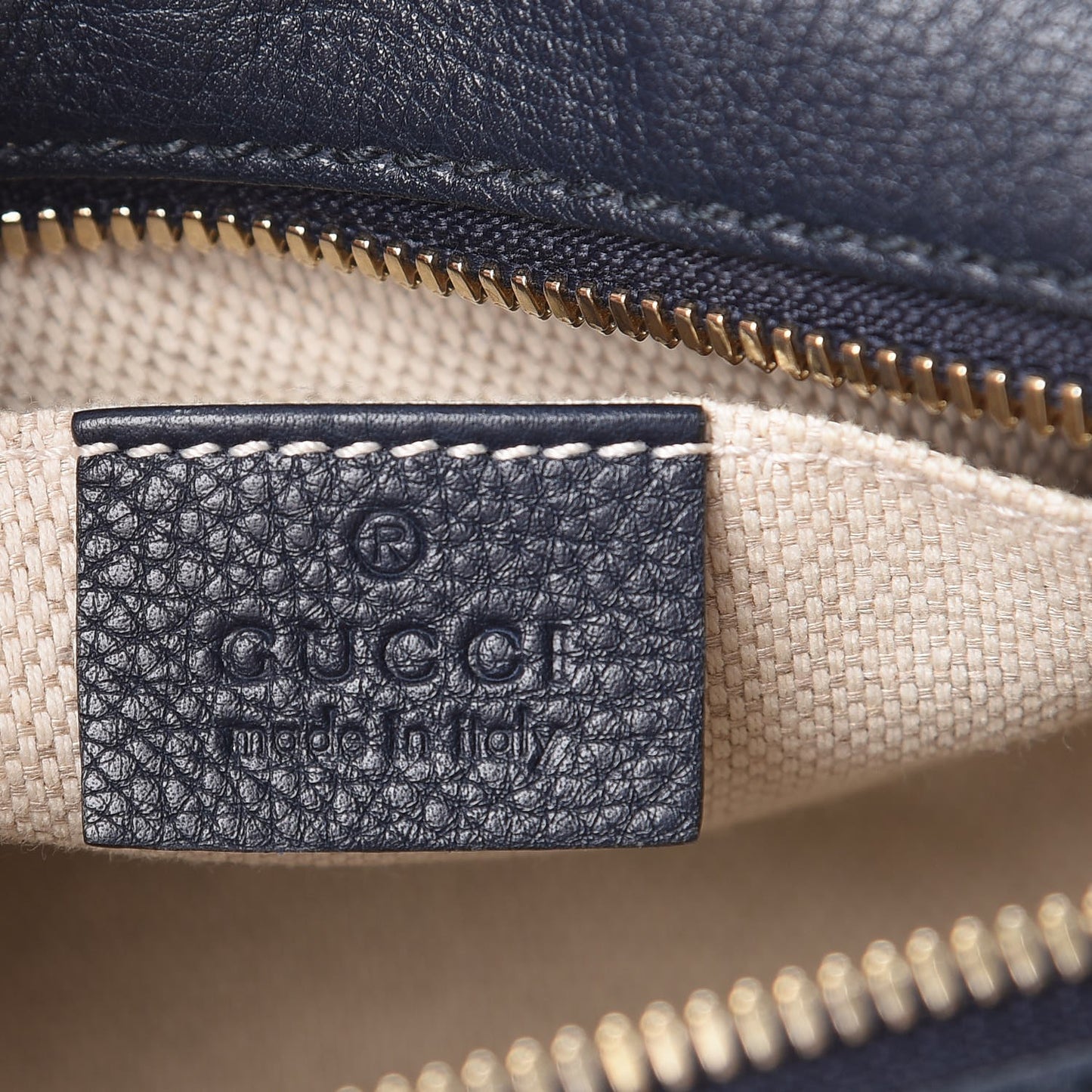 Pebbled Calfskin Small Soho Disco Bag Blue