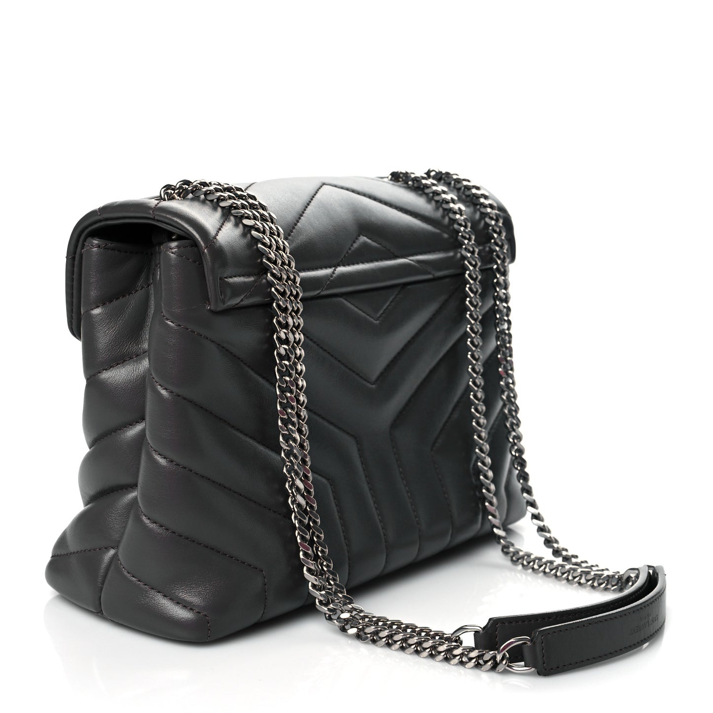 Calfskin Y Quilted Monogram Small Loulou Chain Satchel Earth
