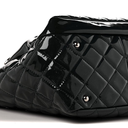 Chanel Patent Quilted Chic and Glitter Large Tote Black 9 of 10