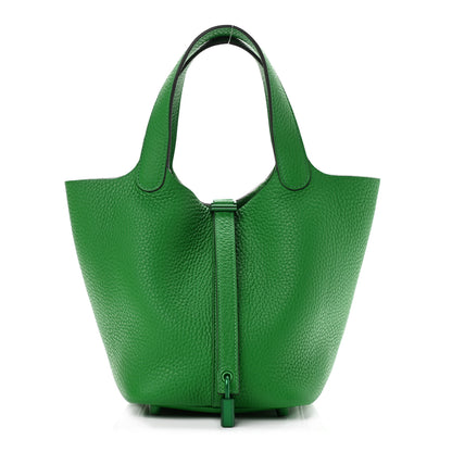 Hermes Taurillon Clemence Monochrome Picotin Lock 18 PM Bambou 1 of 13