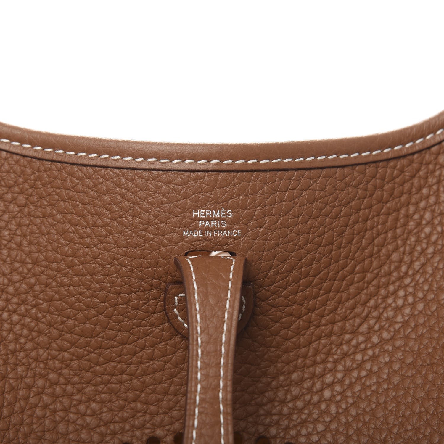 Hermes Taurillon Clemence Allegro Evelyne TPM Gold Cornaline White 6 of 11