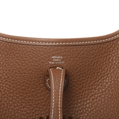 Hermes Taurillon Clemence Allegro Evelyne TPM Gold Cornaline White 6 of 11