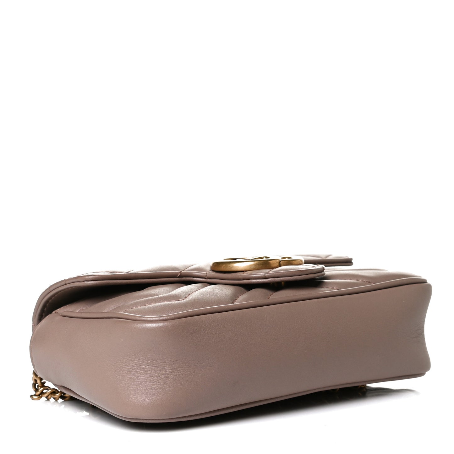 Calfskin Matelasse Super Mini GG Marmont Shoulder Bag Porcelain Rose