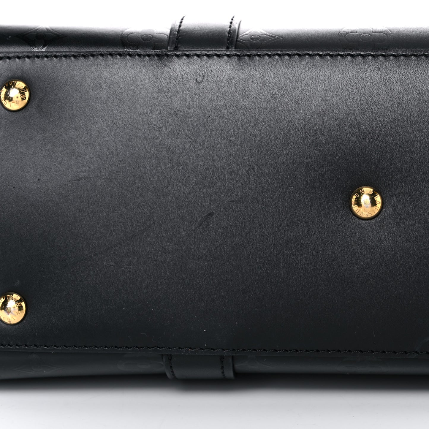 Monogram Cuir Plume Very Tote MM Black