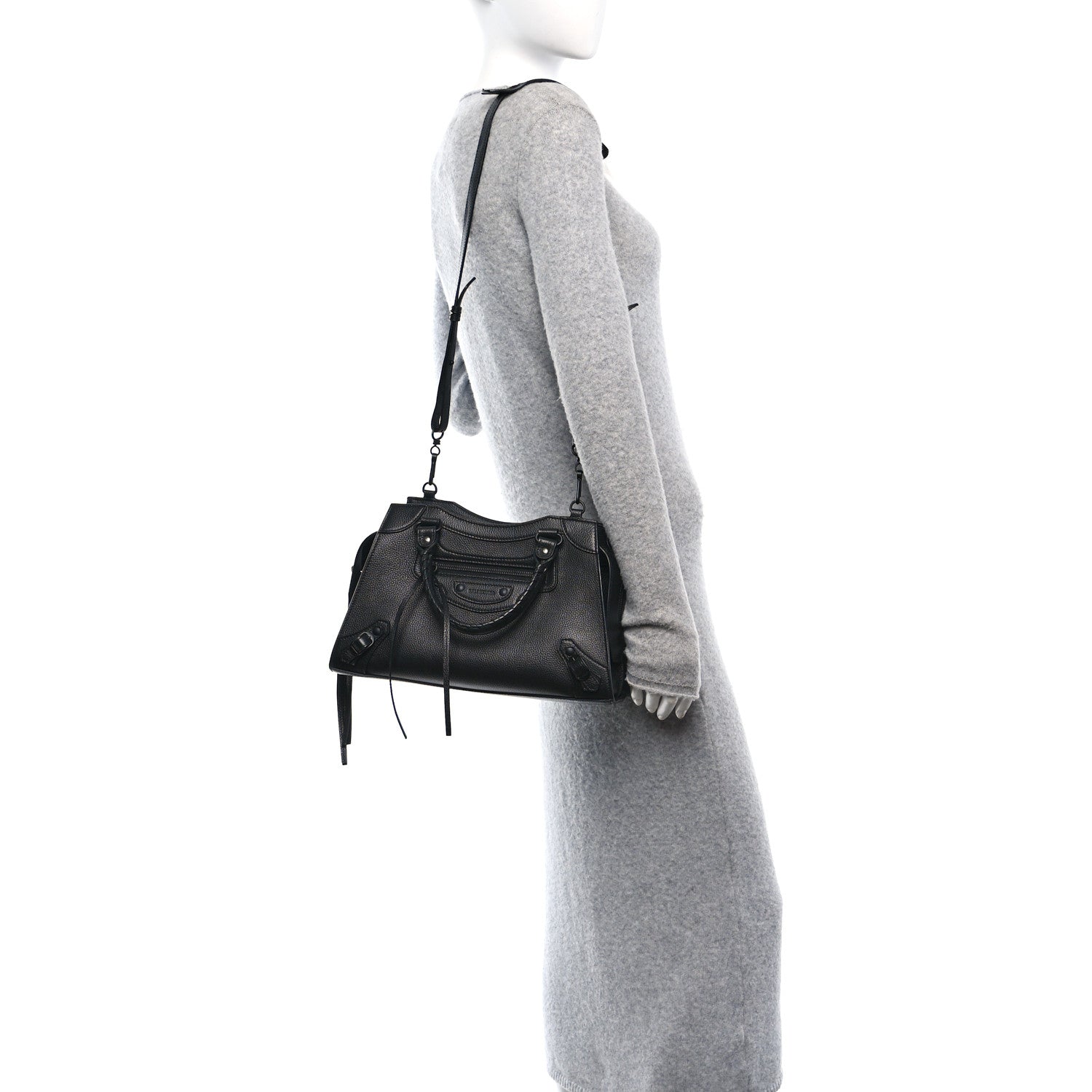 Balenciaga Grained Calfskin Neo Classic Black Hardware S City Black 2 of 11
