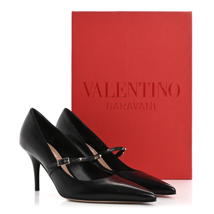 Valentino Garavani Nappa Rockstud Wispy Mary Jane 80mm Pumps 35.5 Black 10 of 10