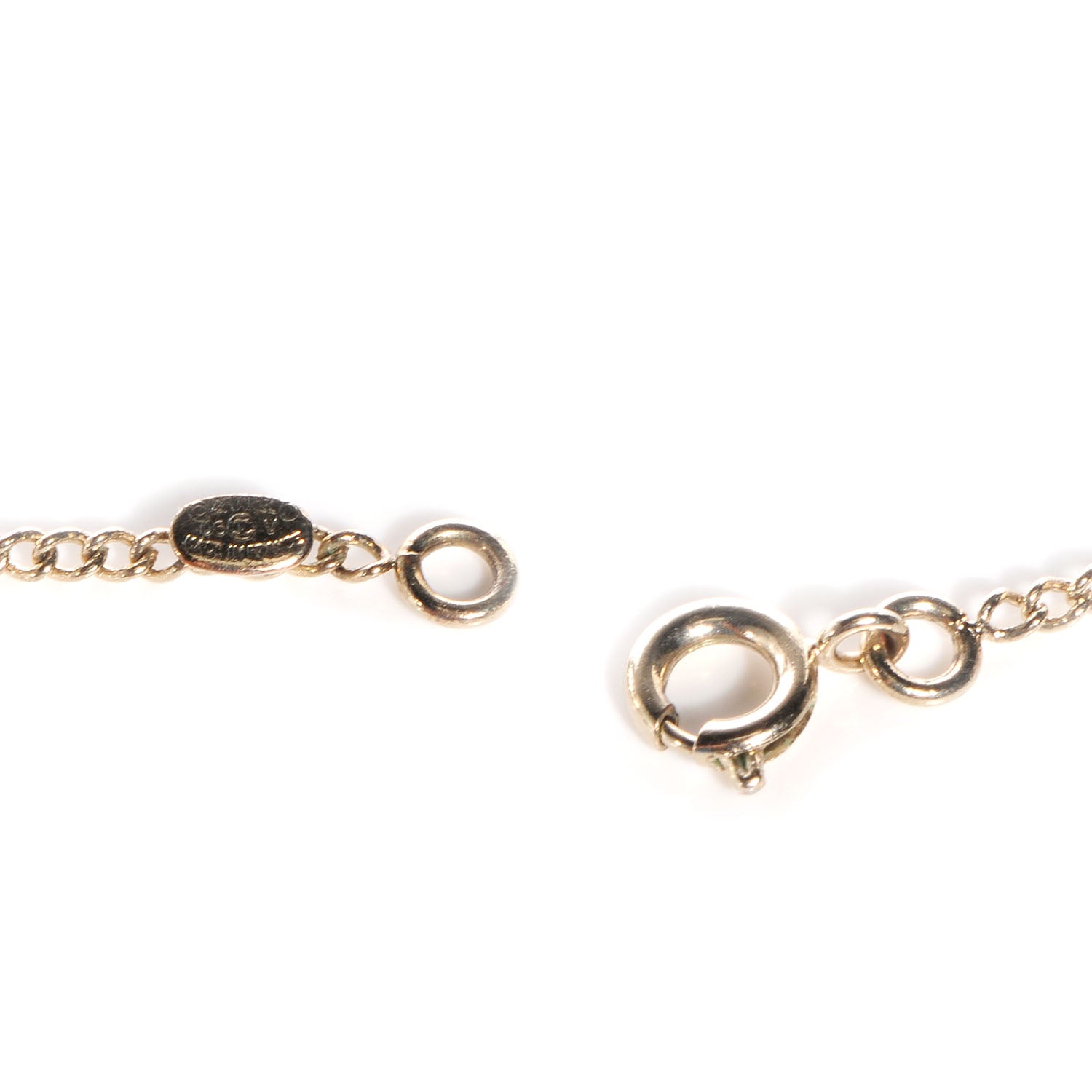 Chanel Enamel CC Necklace Beige 4 of 6