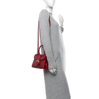 Delvaux Crocodile Mini Brillant Satchel Pink 2 of 9