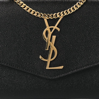 Saint Laurent Grain De Poudre Uptown Chain Wallet Black 9 of 10