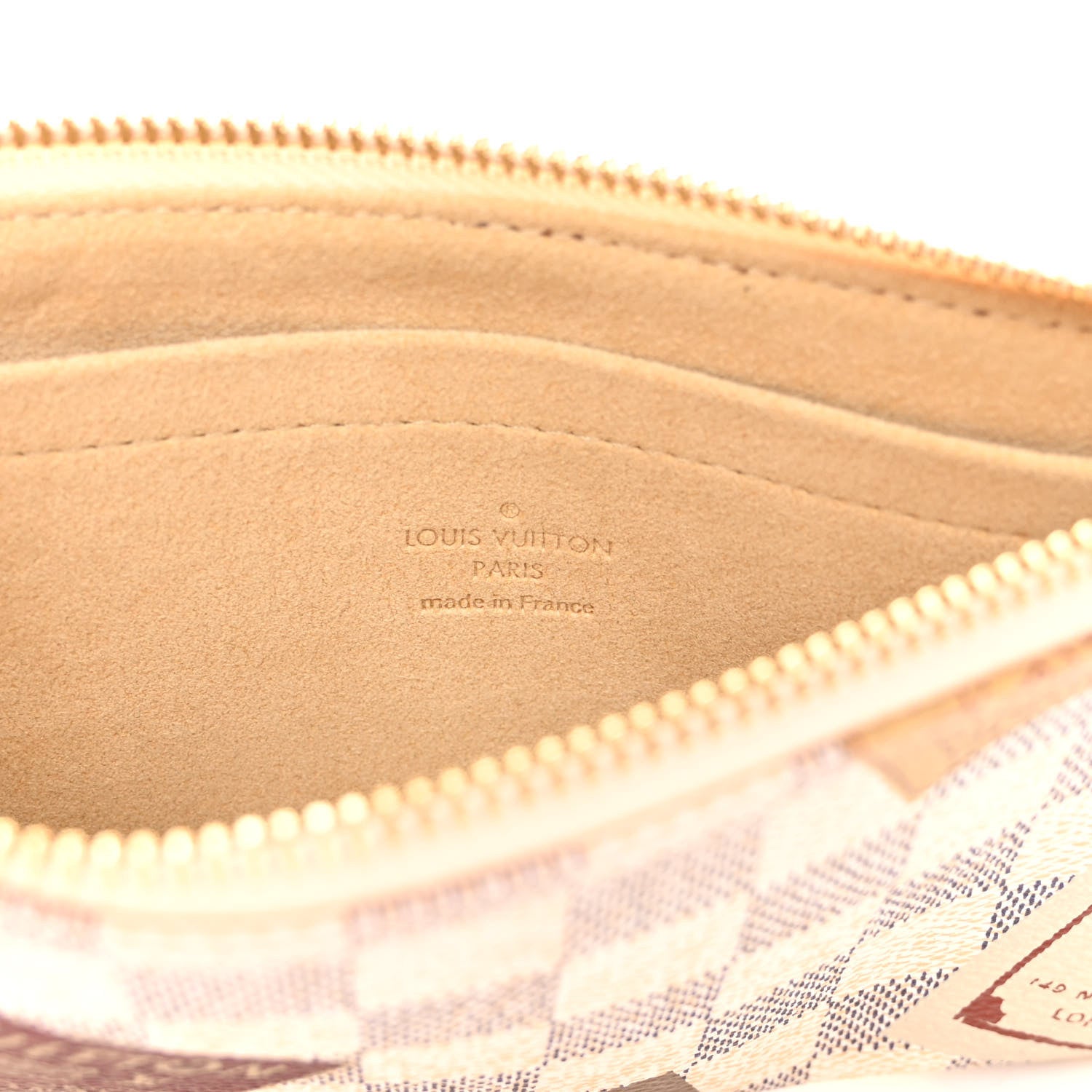 Louis Vuitton Damier Azur Trunks Labels Pochette Milla MM 6 of 9