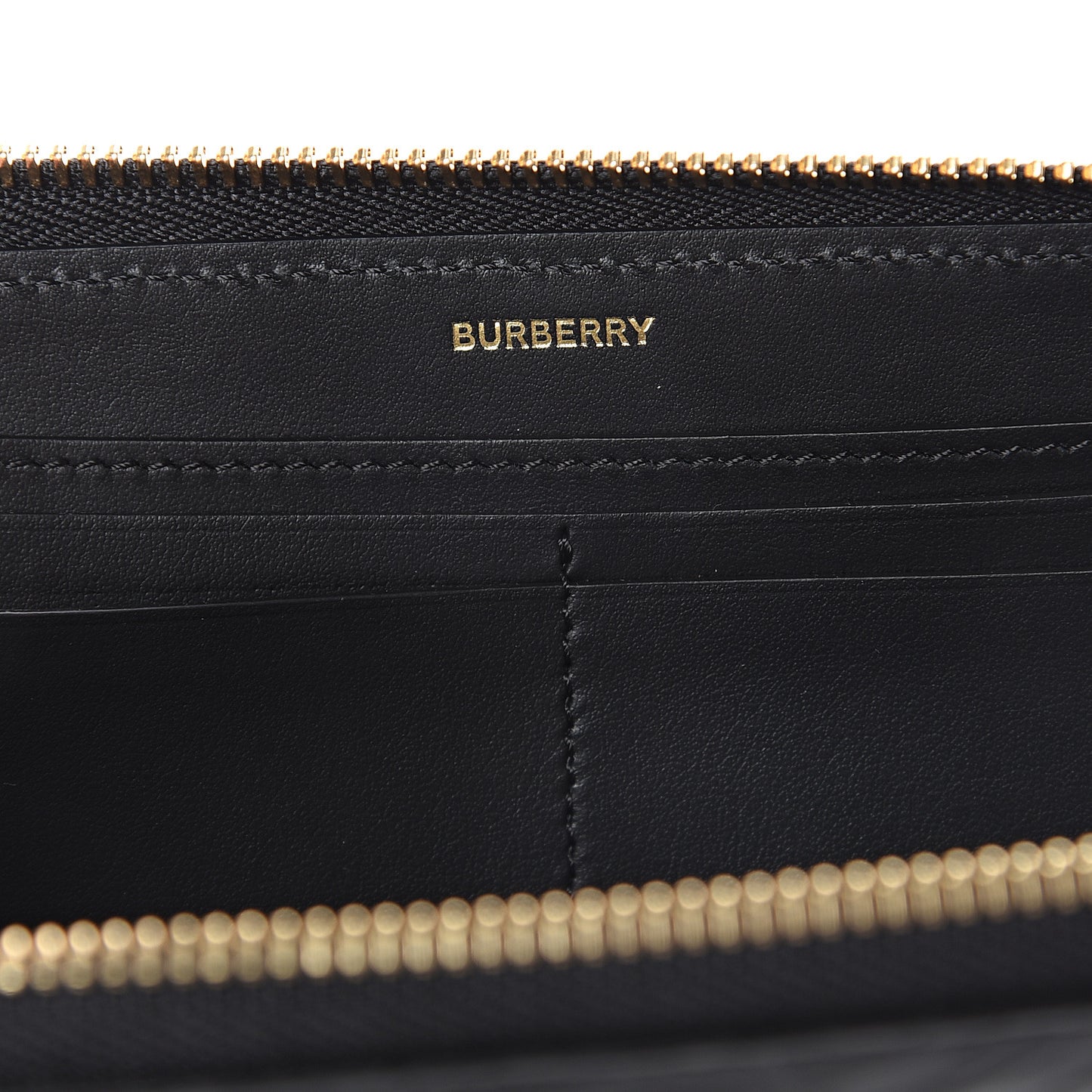 Calfskin Embossed Monogram Zip Around Wallet Black