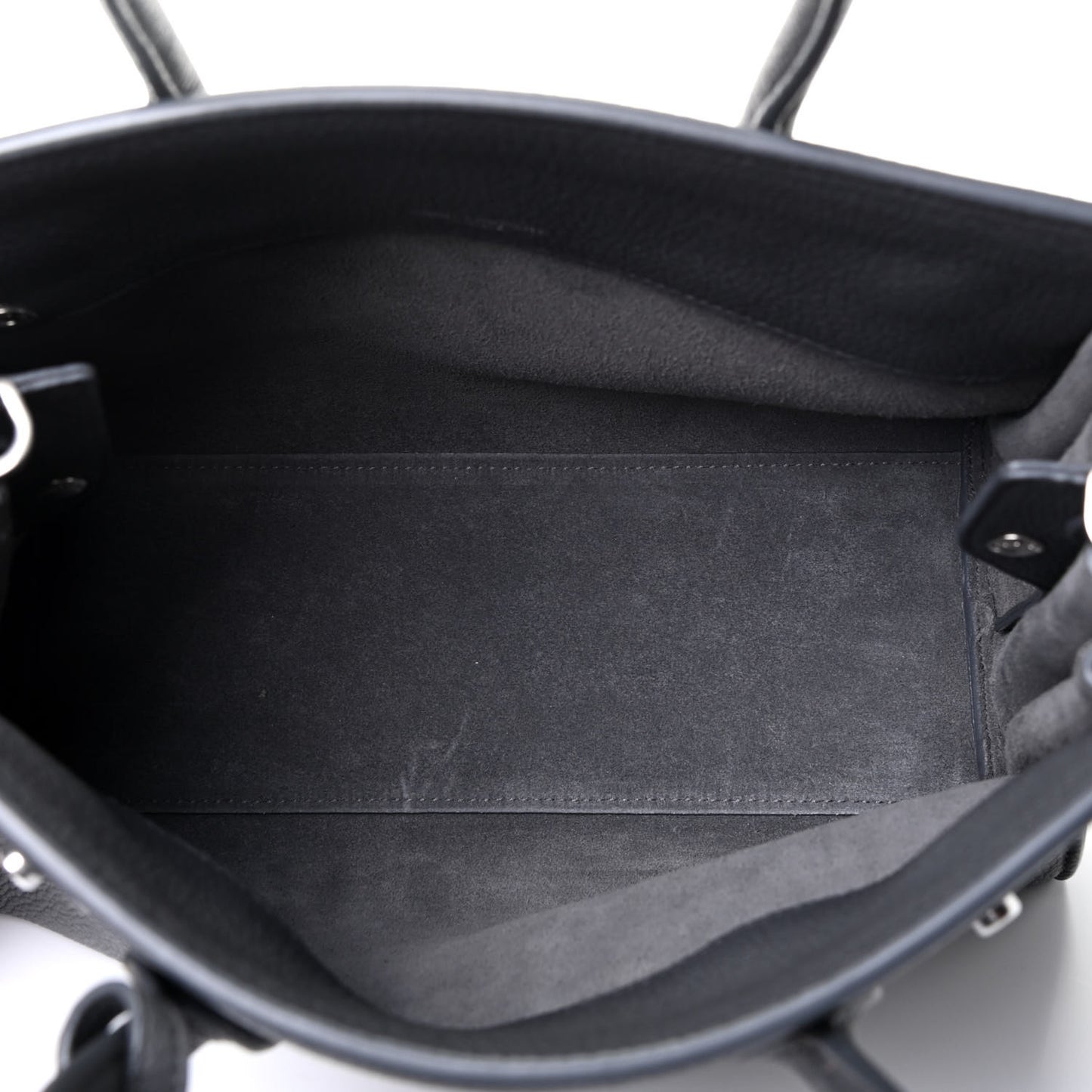 Grained Calfskin Baby Sac De Jour Souple Coal