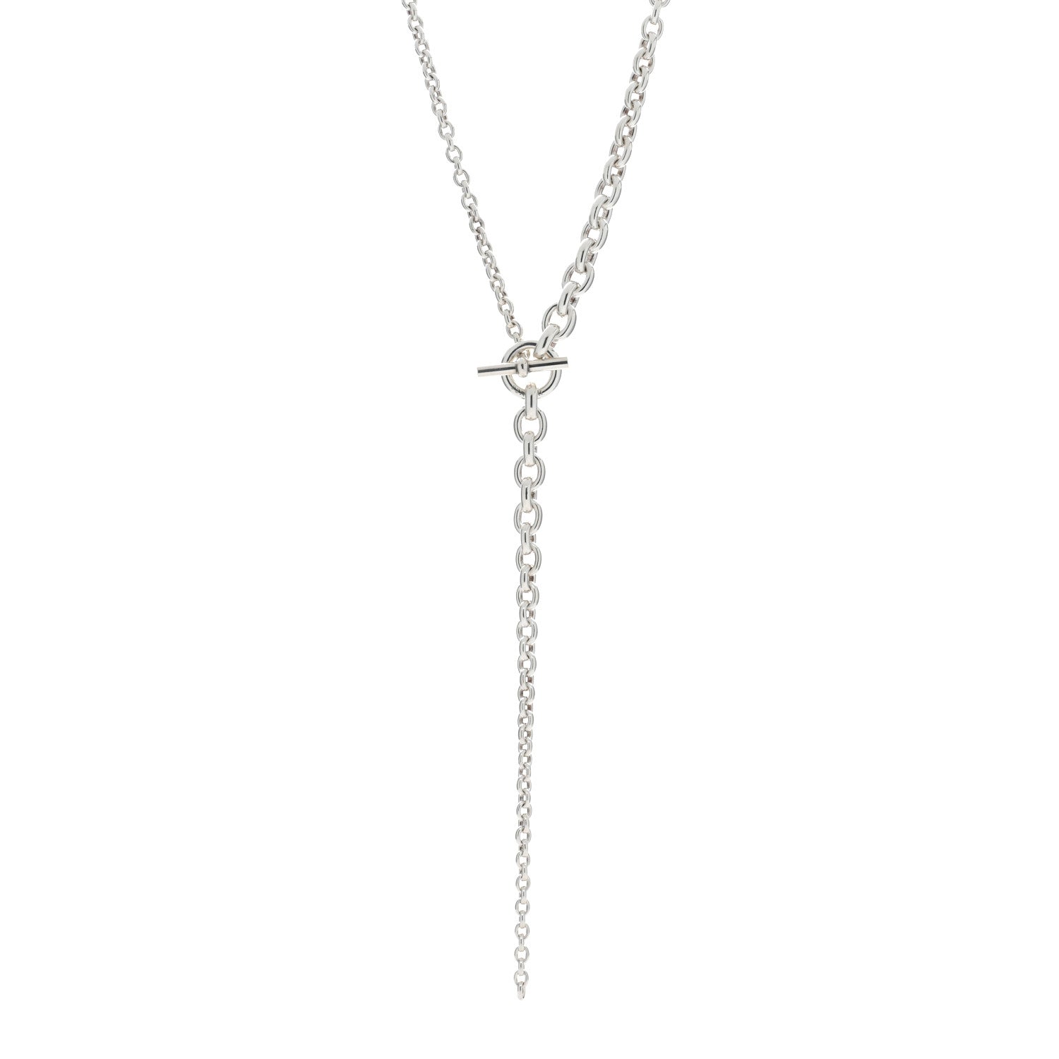 Hermes Sterling Silver Crescendo Necklace 1 of 4