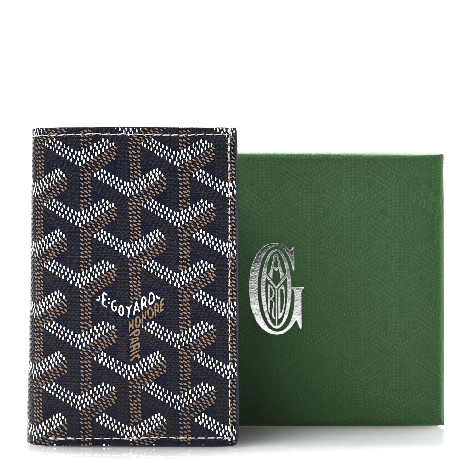 Goyard Goyardine Saint Pierre Card Holder Navy 7 of 7