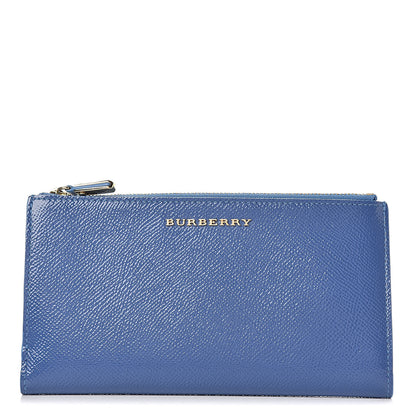 Burberry Patent Constantine Bi-Color Continental Wallet Steel Blue Azure Blue 1 of 7