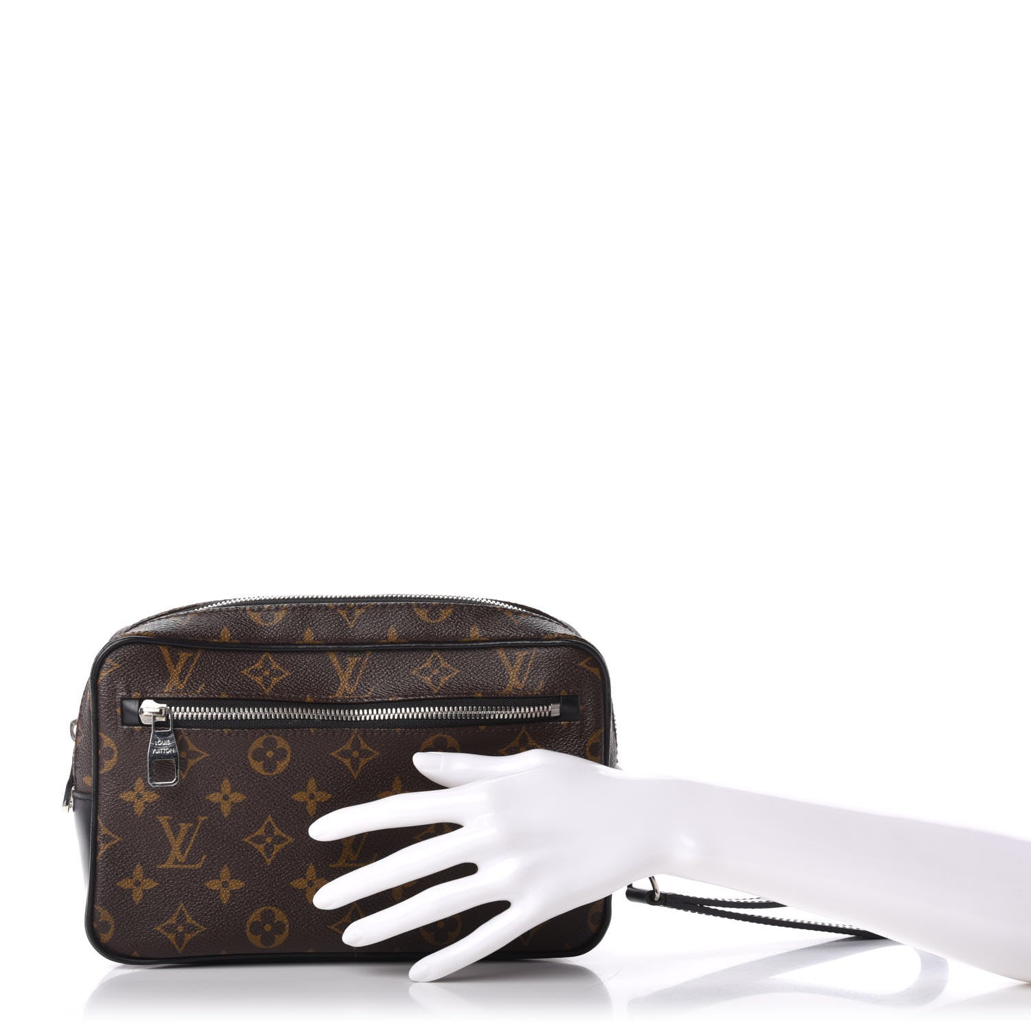 Louis Vuitton Monogram Macassar Kasai Clutch Black 2 of 8