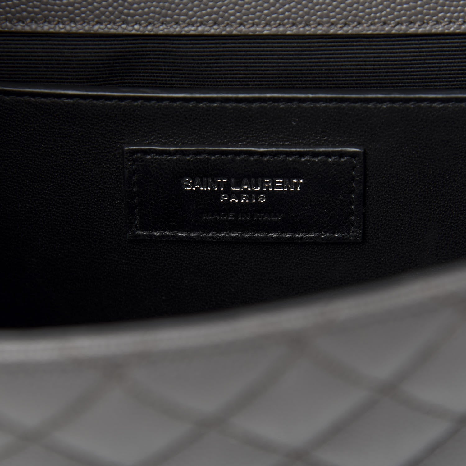 Saint Laurent Grain De Poudre Textured Mixed Matelasse Medium Triquilt Monogram Satchel Earth 5 of 8