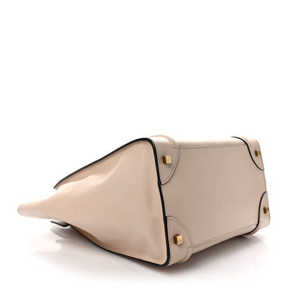 Celine Satin Calfskin Mini Bi-Color Luggage Powder Black 4 of 11