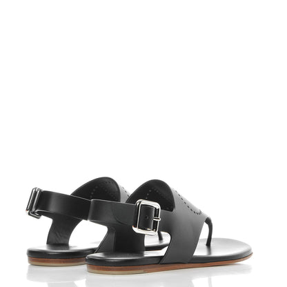 Hermes Calfskin Kola Sandals 35 Black 4 of 11