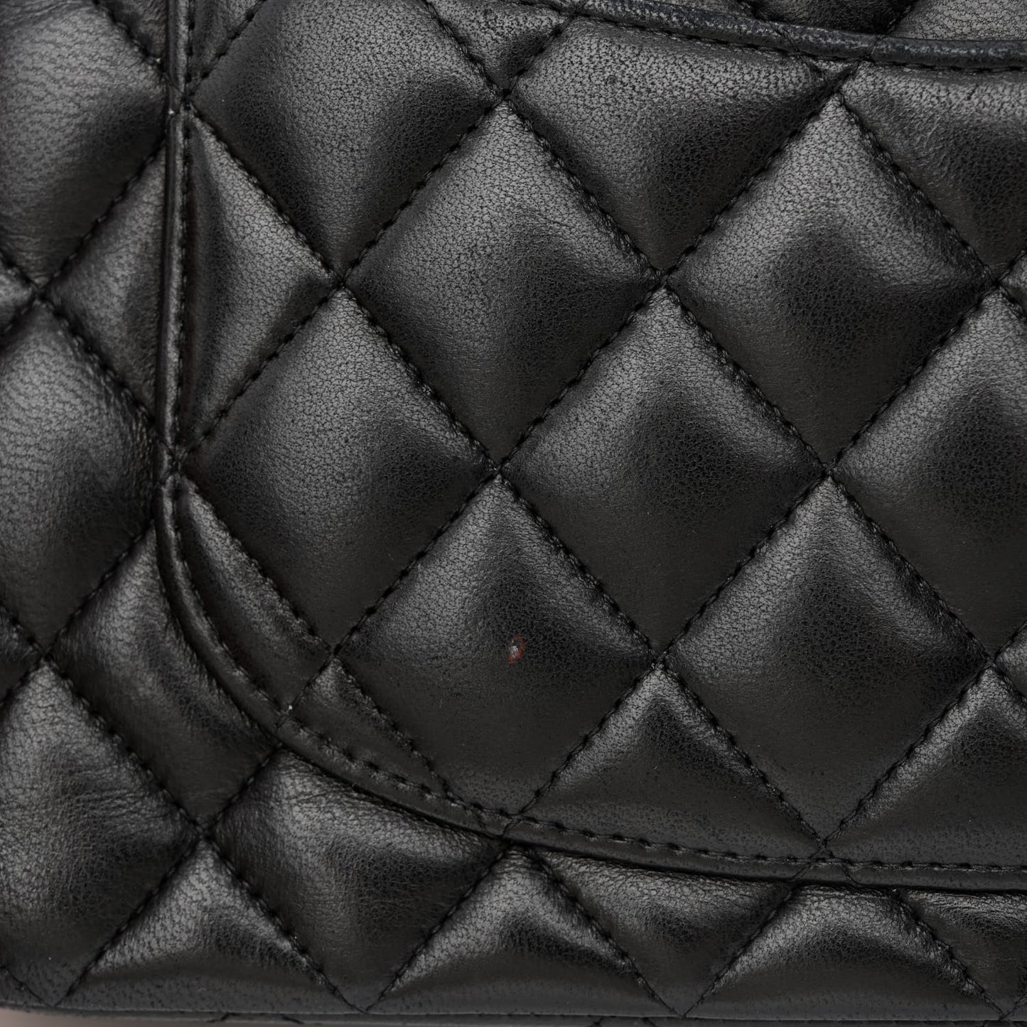 Lambskin Quilted Small Double Flap Black