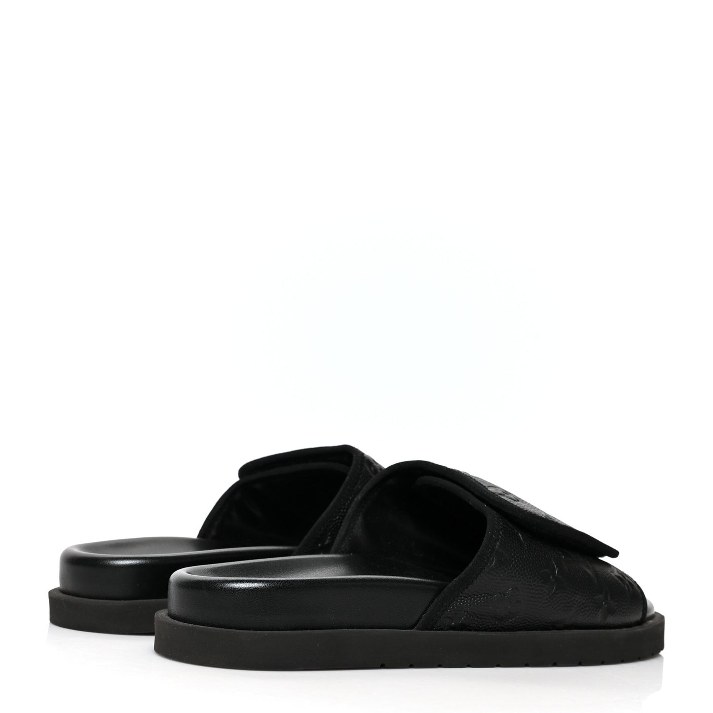 X NBA Calfskin Monogram Embossed Miami Mule 11 Black