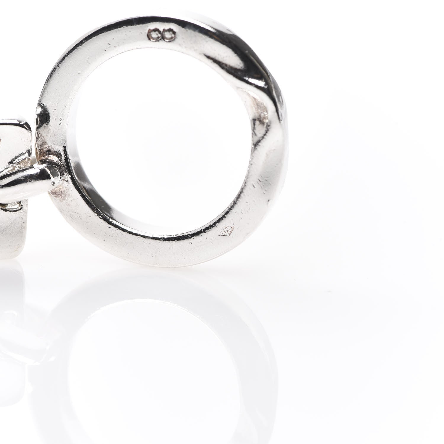 Chanel Sterling Silver Number 5 Charm Ring 52 6 5 of 6