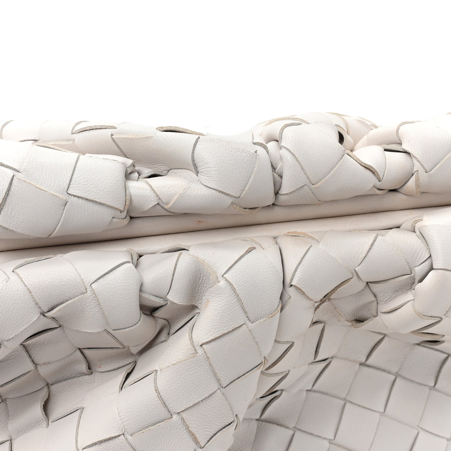 Nappa Maxi Intrecciato The Pouch Oversized Clutch Chalk