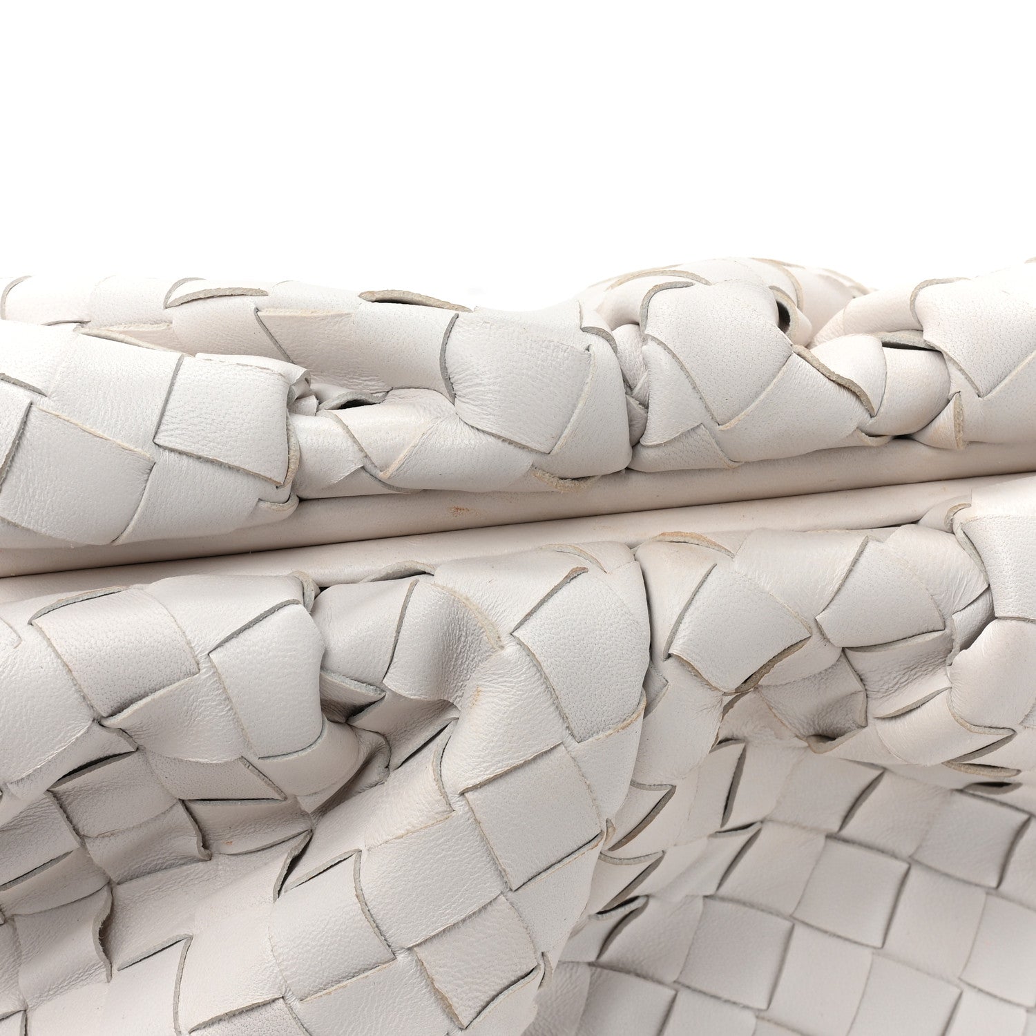Bottega Veneta Nappa Maxi Intrecciato The Pouch Oversized Clutch Chalk 10 of 10