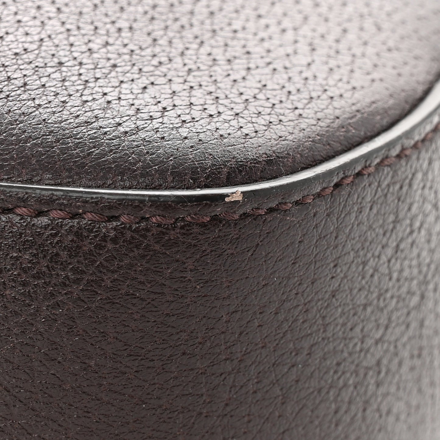 Textured Calfskin Web Small Webby Bee Shoulder Bag Brown Coffee