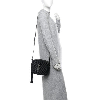 Saint Laurent Calfskin Matelasse Monogram Lou Camera Bag Black 2 of 11