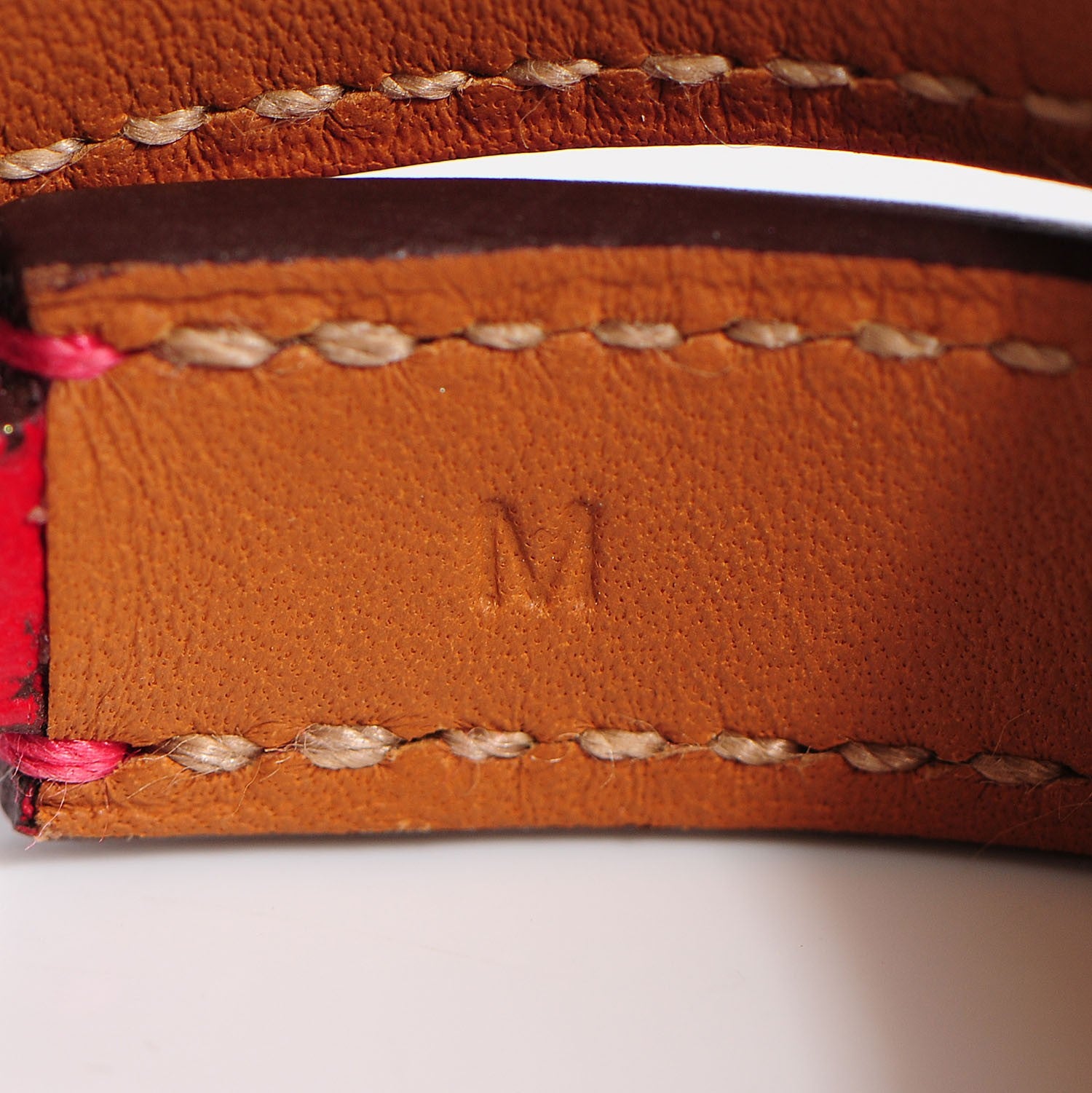 Hermes Epsom Rivale Double Tour Bracelet M Rouge Casaque 4 of 9