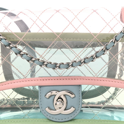 Chanel Lambskin PVC Quilted Mini Coco Splash Flap Blue Green 8 of 10