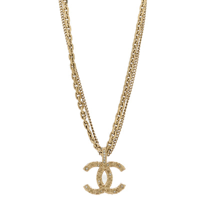 Chanel Crystal CC Multi Strand Chain Necklace Gold 1 of 5