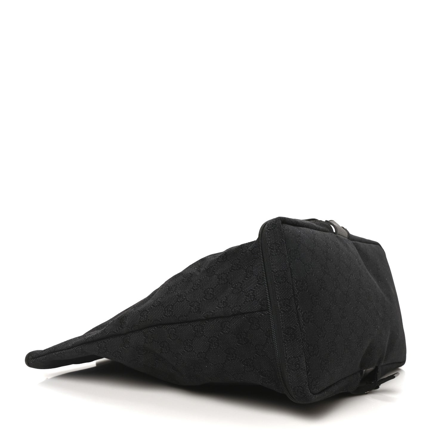 Denim Monogram Large Collapsible Travel Tote Black