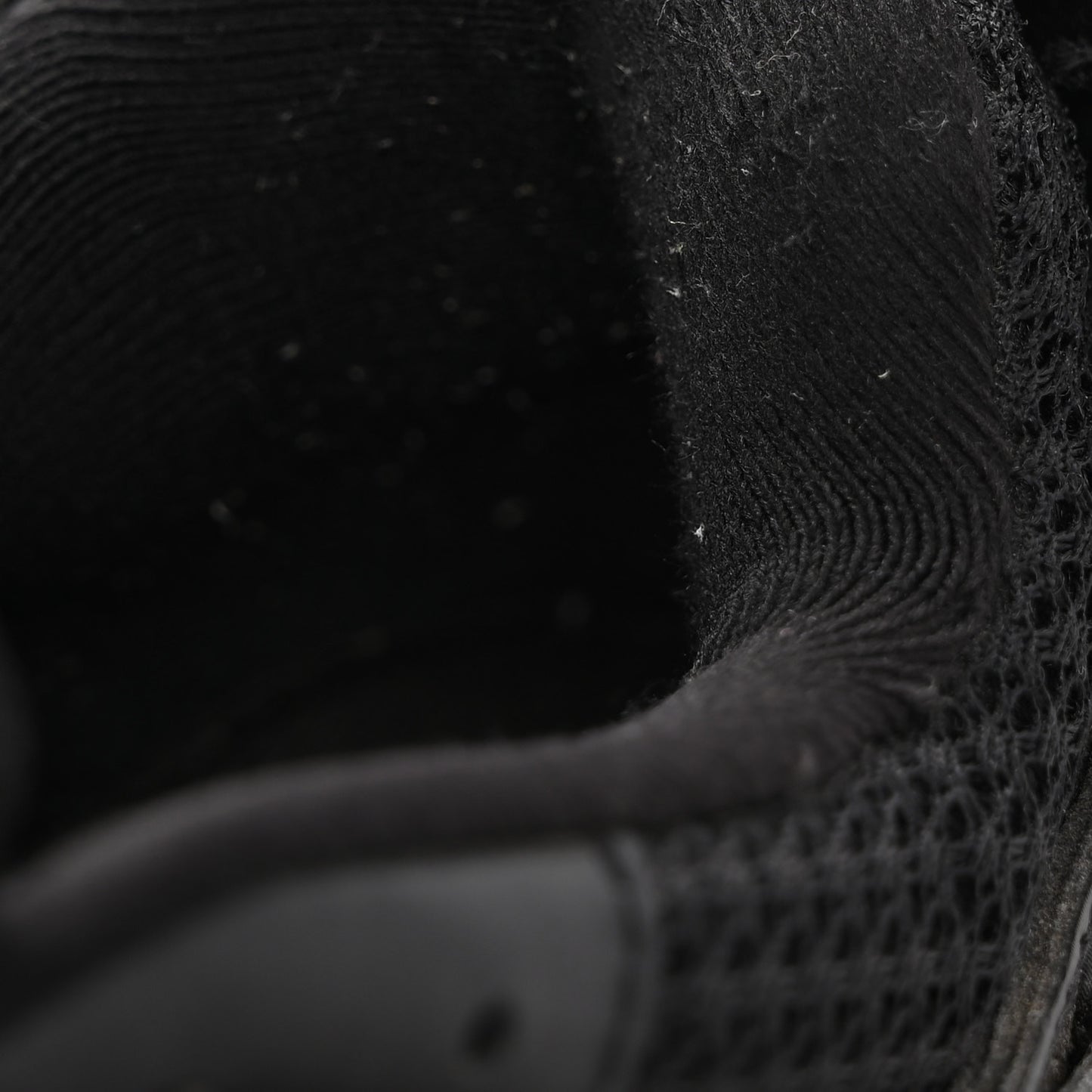 Rubber Mesh Fabric Womens Track Sneakers 36 Black