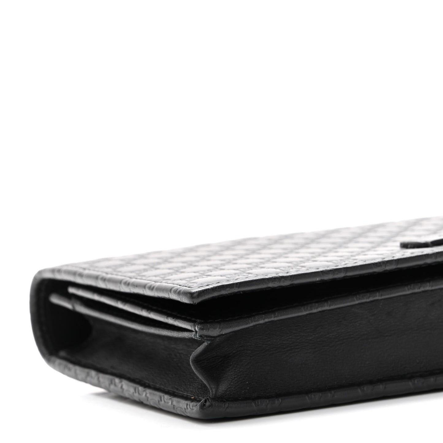 Microguccissima Crossbody Wallet Black