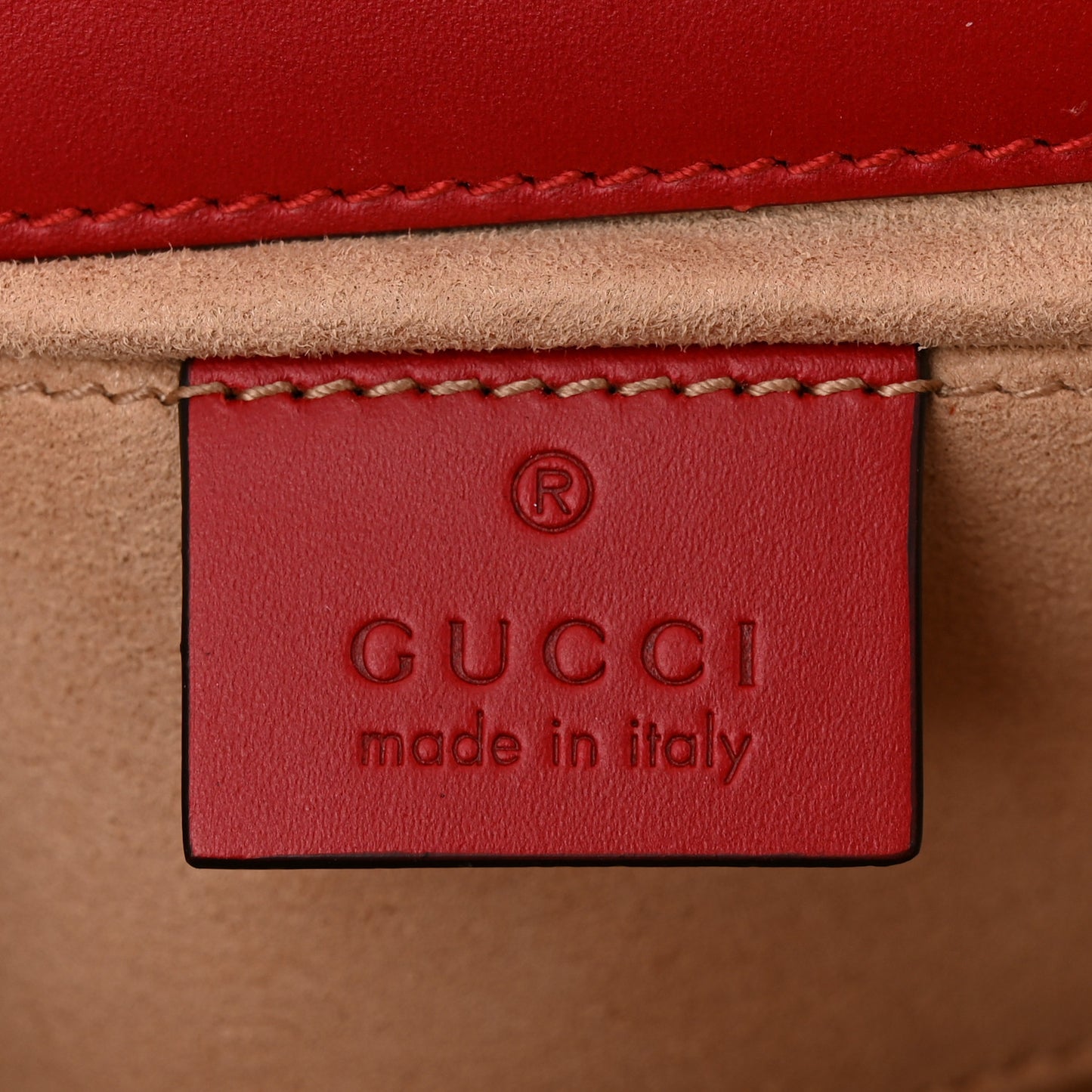 Guccissima Small Padlock Shoulder Bag Hibiscus Red