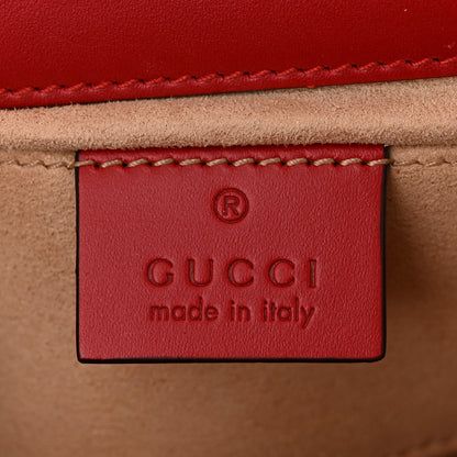 Gucci Guccissima Small Padlock Shoulder Bag Hibiscus Red 6 of 15