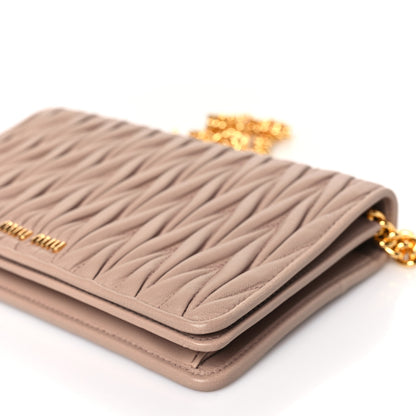 Miu Miu Nappa Matelasse Chain Crossbody Bag Cammeo 8 of 8