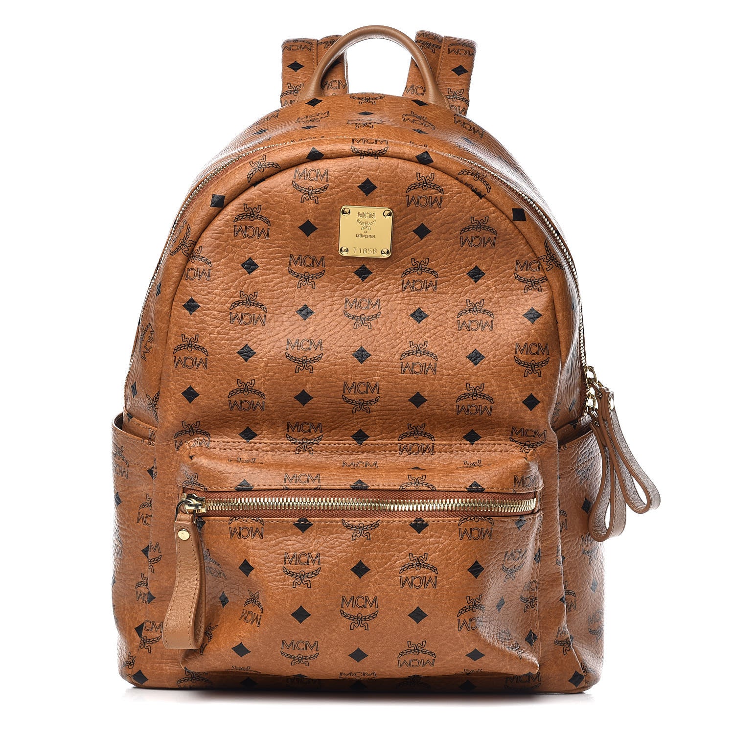 MCM Visetos Medium Stark Backpack Cognac 1 of 10