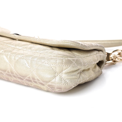 Christian Dior Metallic Lambskin Cannage Small Rendezvous Flap Gold 6 of 18
