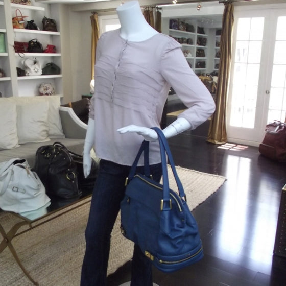 Chloe Leather Cary Satchel Petrol 2 of 11