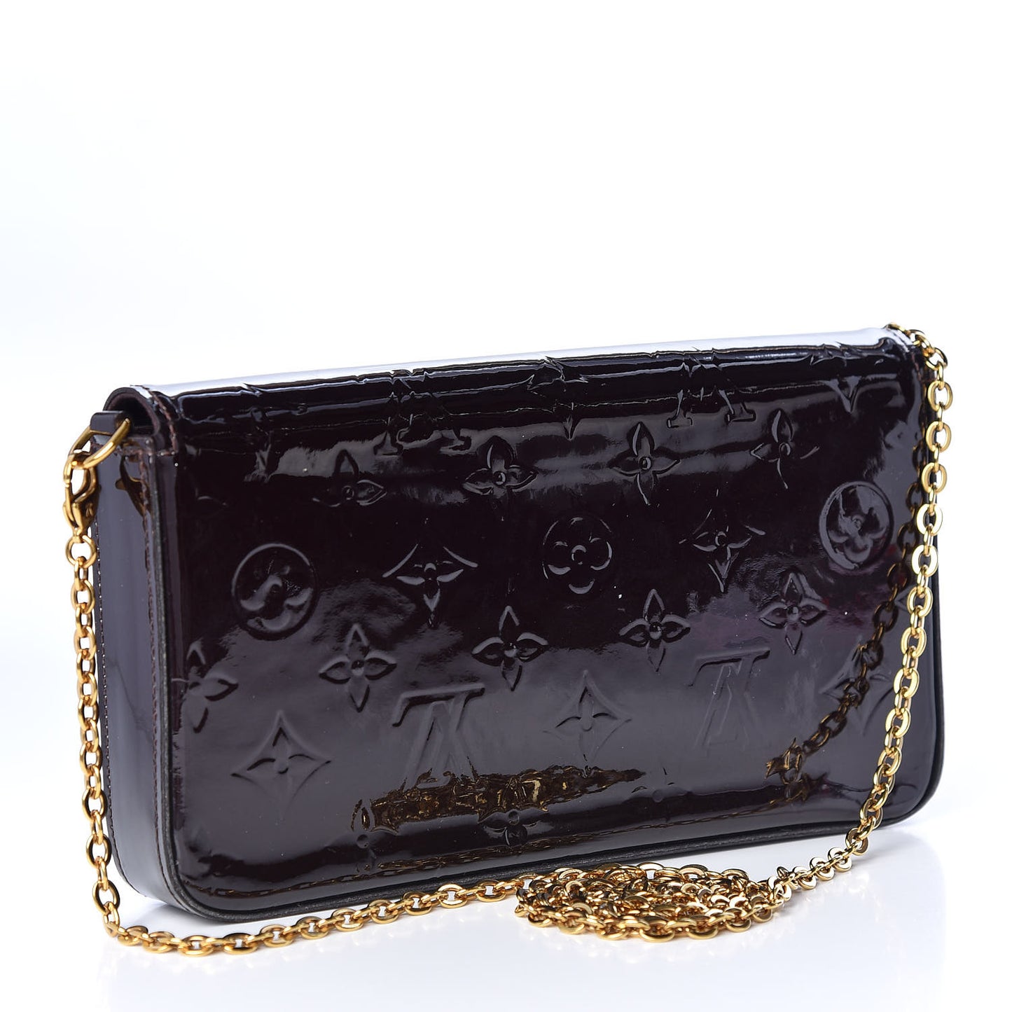 Vernis Pochette Felicie Chain Wallet Amarante