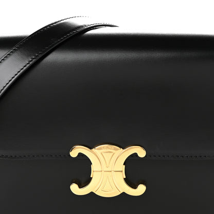 Celine Shiny Calfskin Medium Triomphe  Black 9 of 11