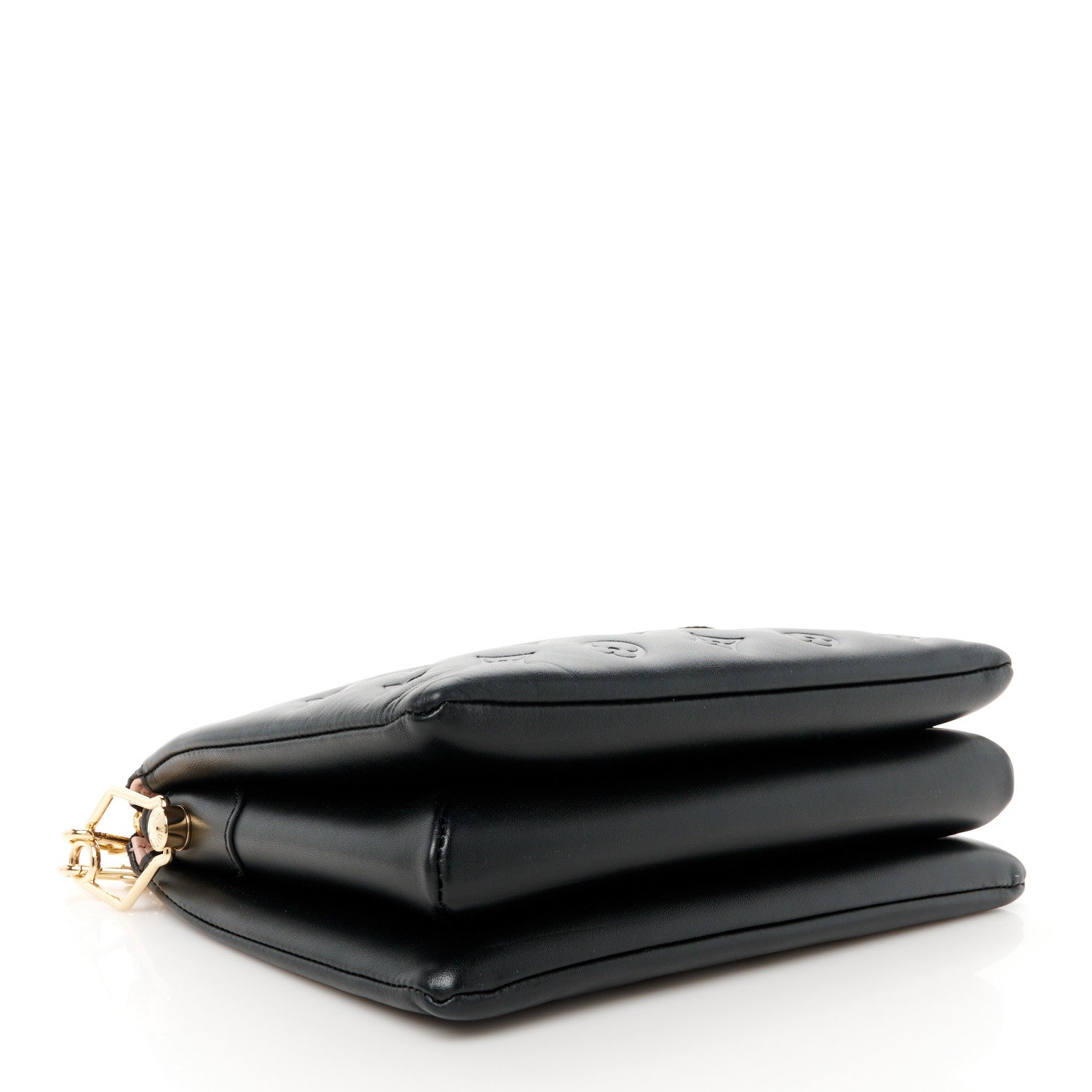 Louis Vuitton Lambskin Embossed Monogram Coussin PM Black 4 of 12
