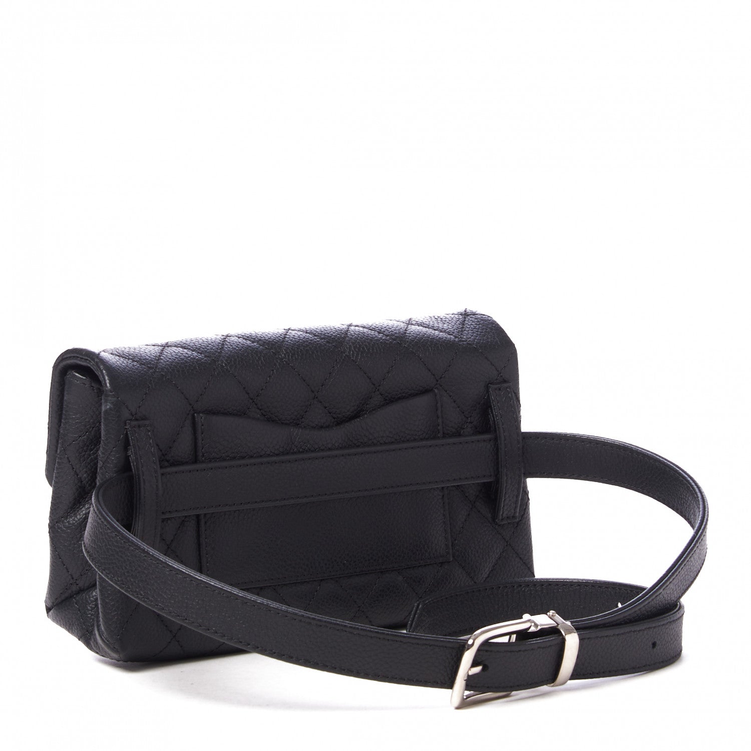 Chanel Grained Calfskin Quilted 2.55 Reissue Flap Belt Bag Clutch Black 2 of 8