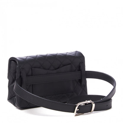 Chanel Grained Calfskin Quilted 2.55 Reissue Flap Belt Bag Clutch Black 2 of 8