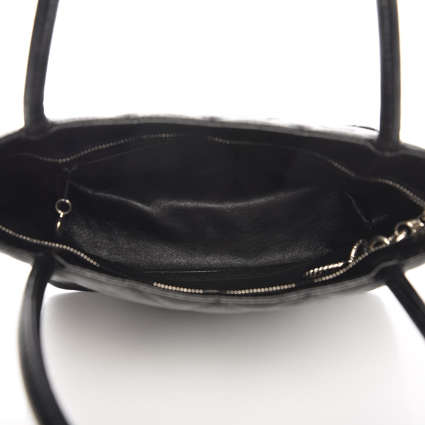 Caviar Quilted Medallion Tote Black