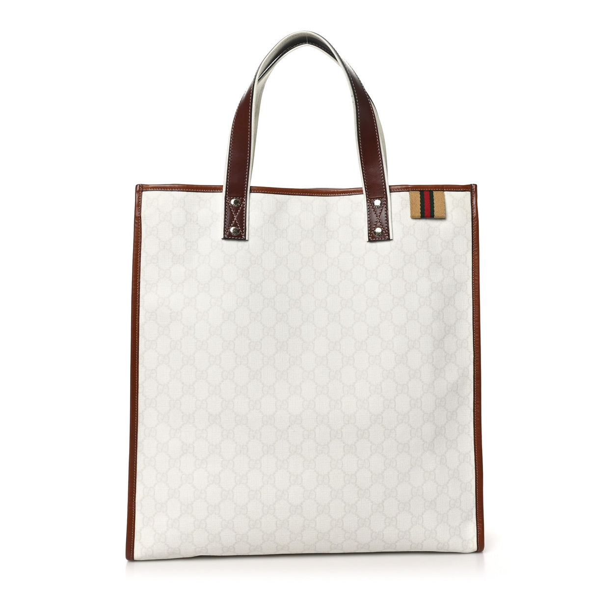 GG Plus Monogram Medium Signature Web Loop Tote White